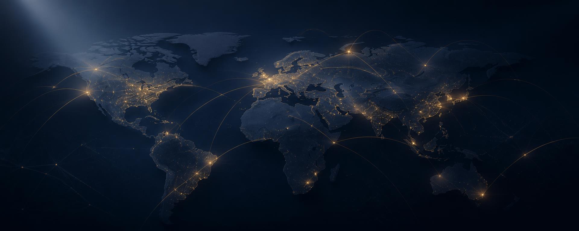 Global network of connected cities